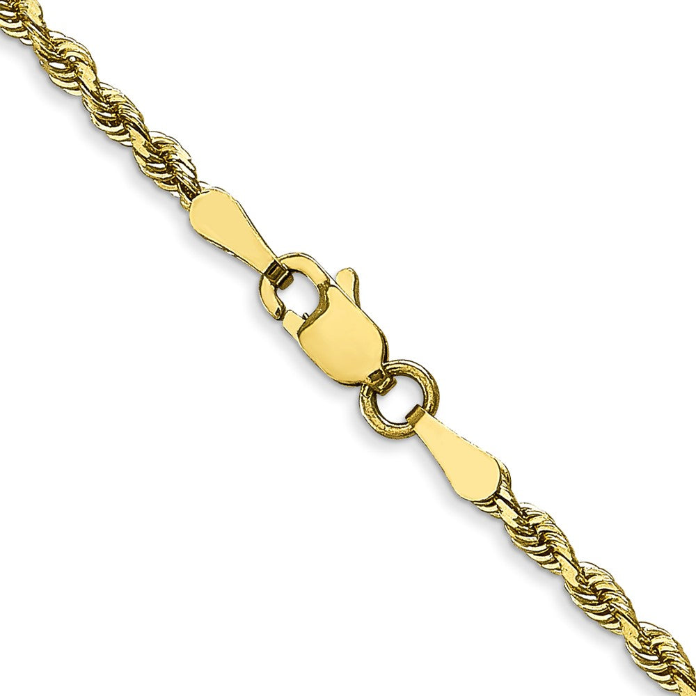 10K Gelbgold 2.25mm Diamantiert Vierfach Kordel Halskette