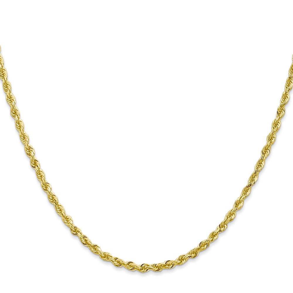 10K Gelbgold 2.75mm Diamantiert Vierfach Kordel Halskette