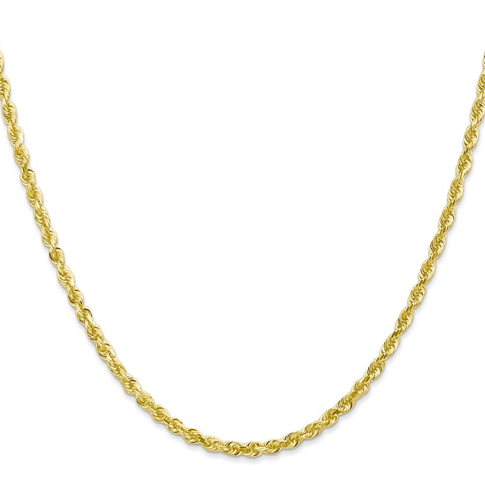 10K Gelbgold 3mm Diamantiert Vierfach Kordel Halskette