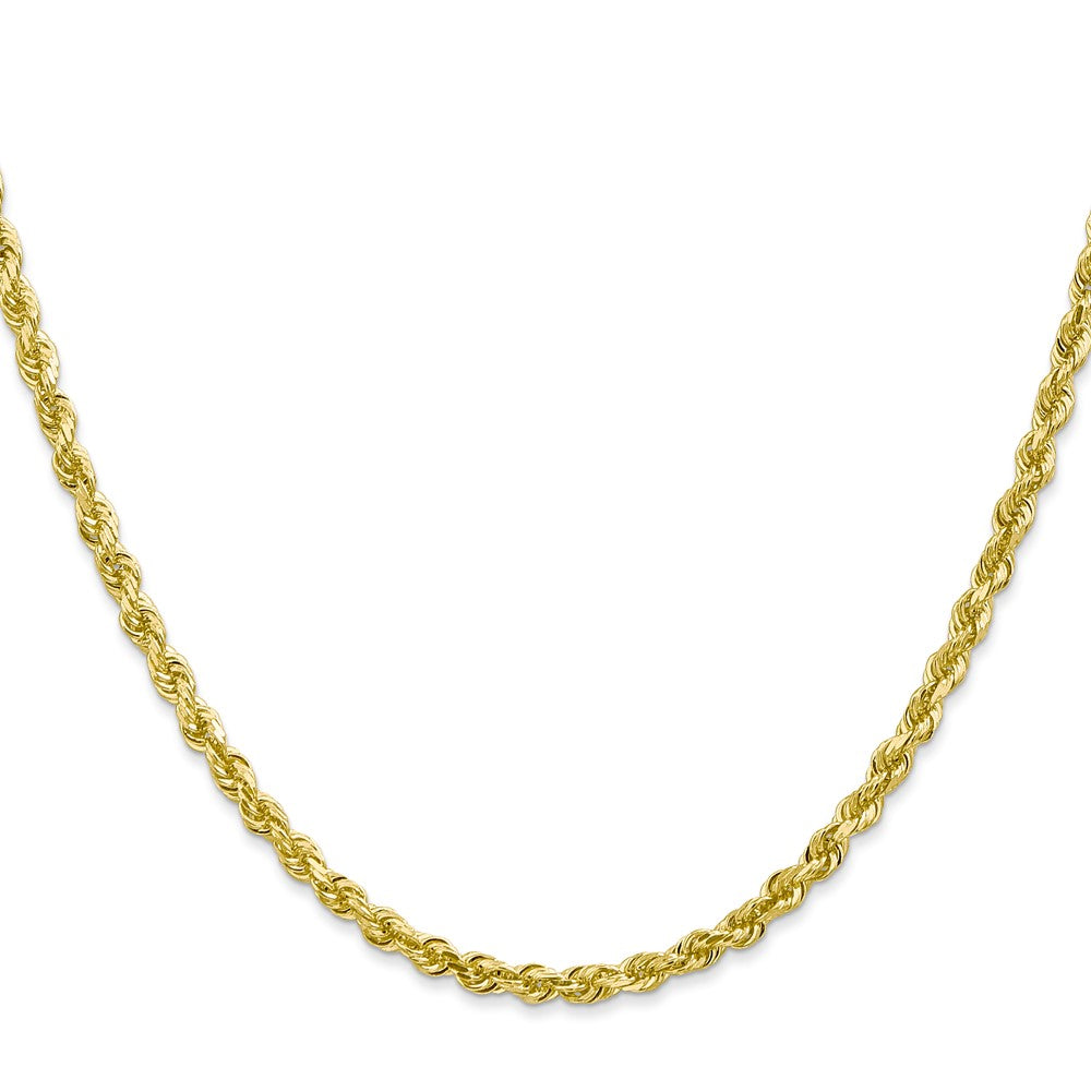 10K Gelbgold 3.35mm Diamantiert Vierfach Kordel Halskette