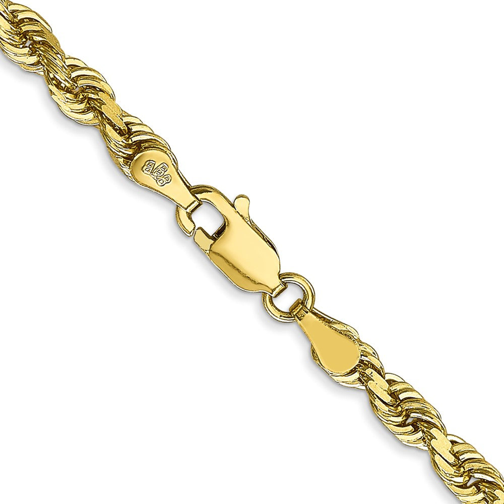 10K Gelbgold 4mm Diamantiert Vierfach Kordel Halskette