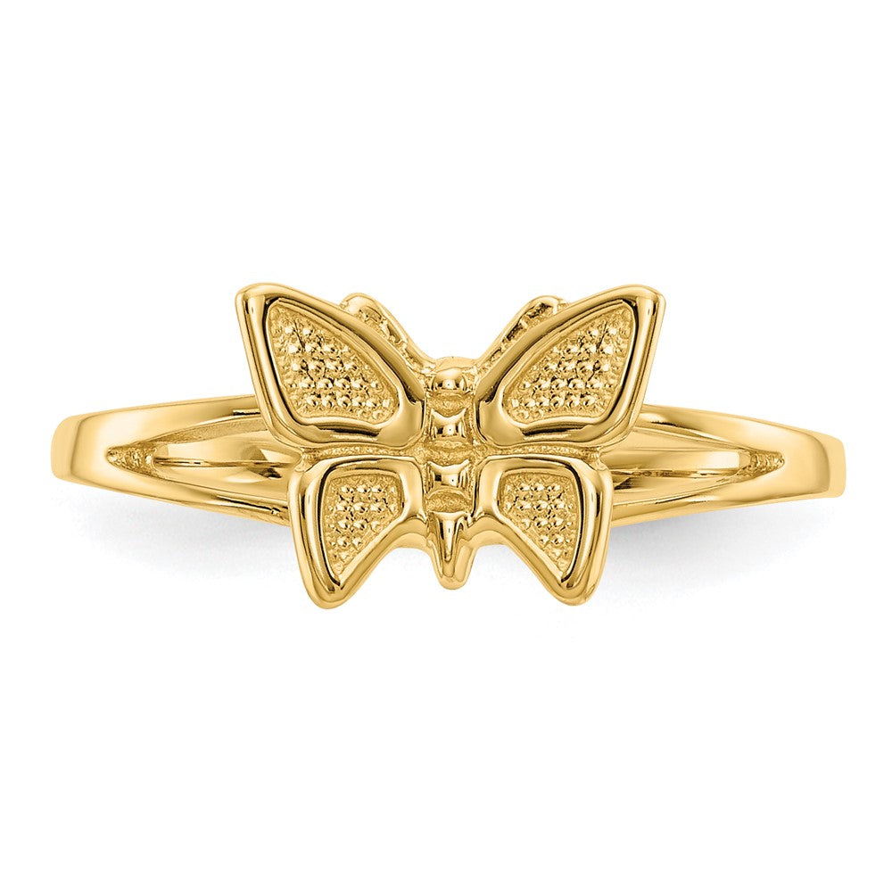 10K Gelbgold Kinder Schmetterling Ring