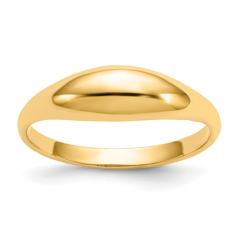 10K Gelbgold Childs Poliert Kuppel Ring