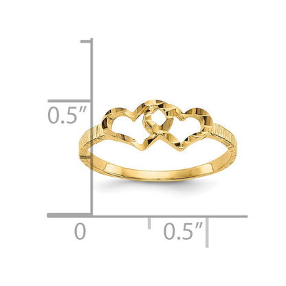 10K Gelbgold Kinder Herz Ring