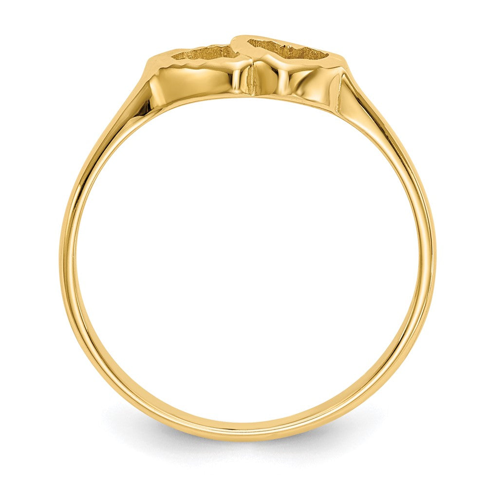 10K Gelbgold Kinder Herz Ring