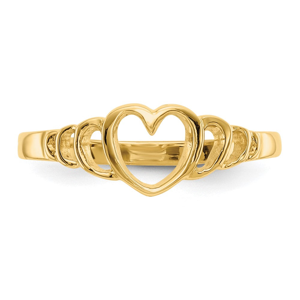 10K Gelbgold Kinder Herz Ring