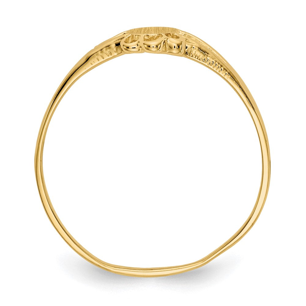 10K Gelbgold Childs Fantasie Siegel Ring
