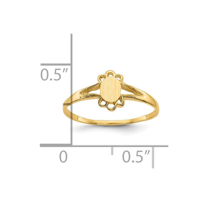 10K Gelbgold Childs Fantasie Siegel Ring