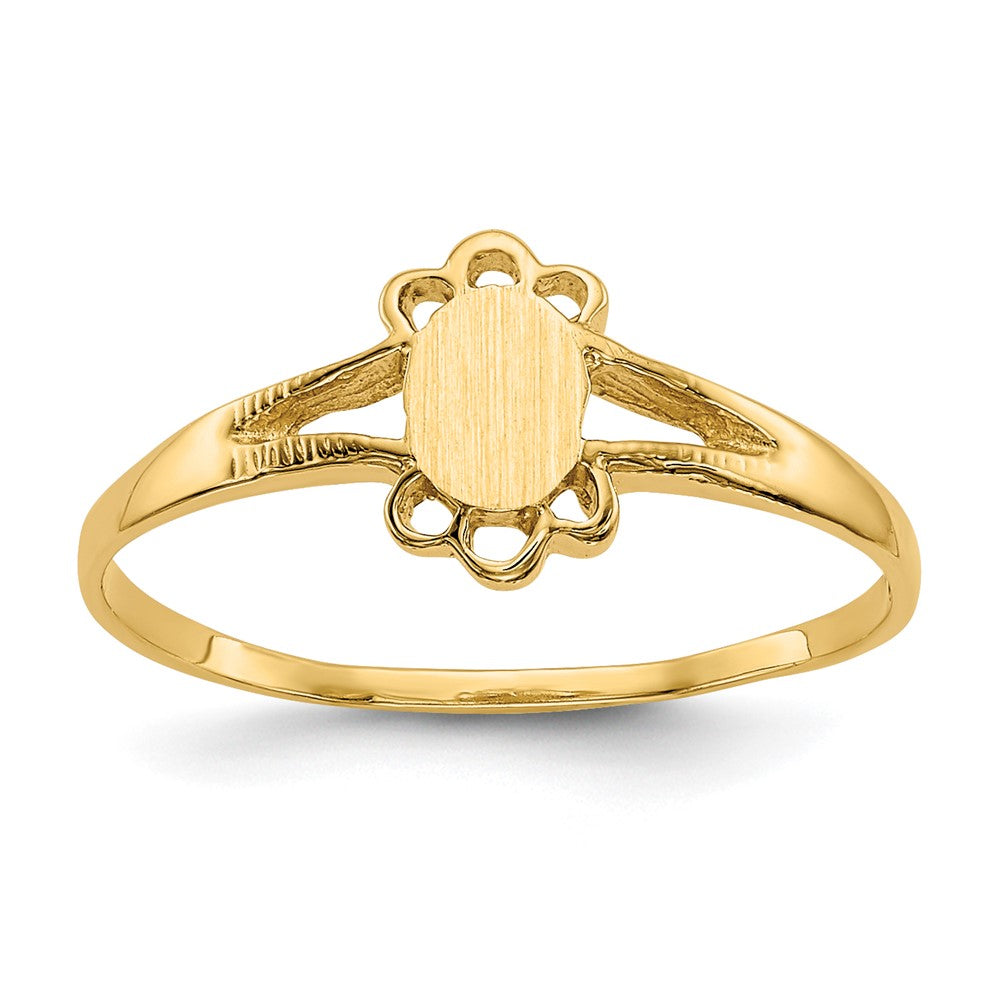 10K Gelbgold Childs Fantasie Siegel Ring