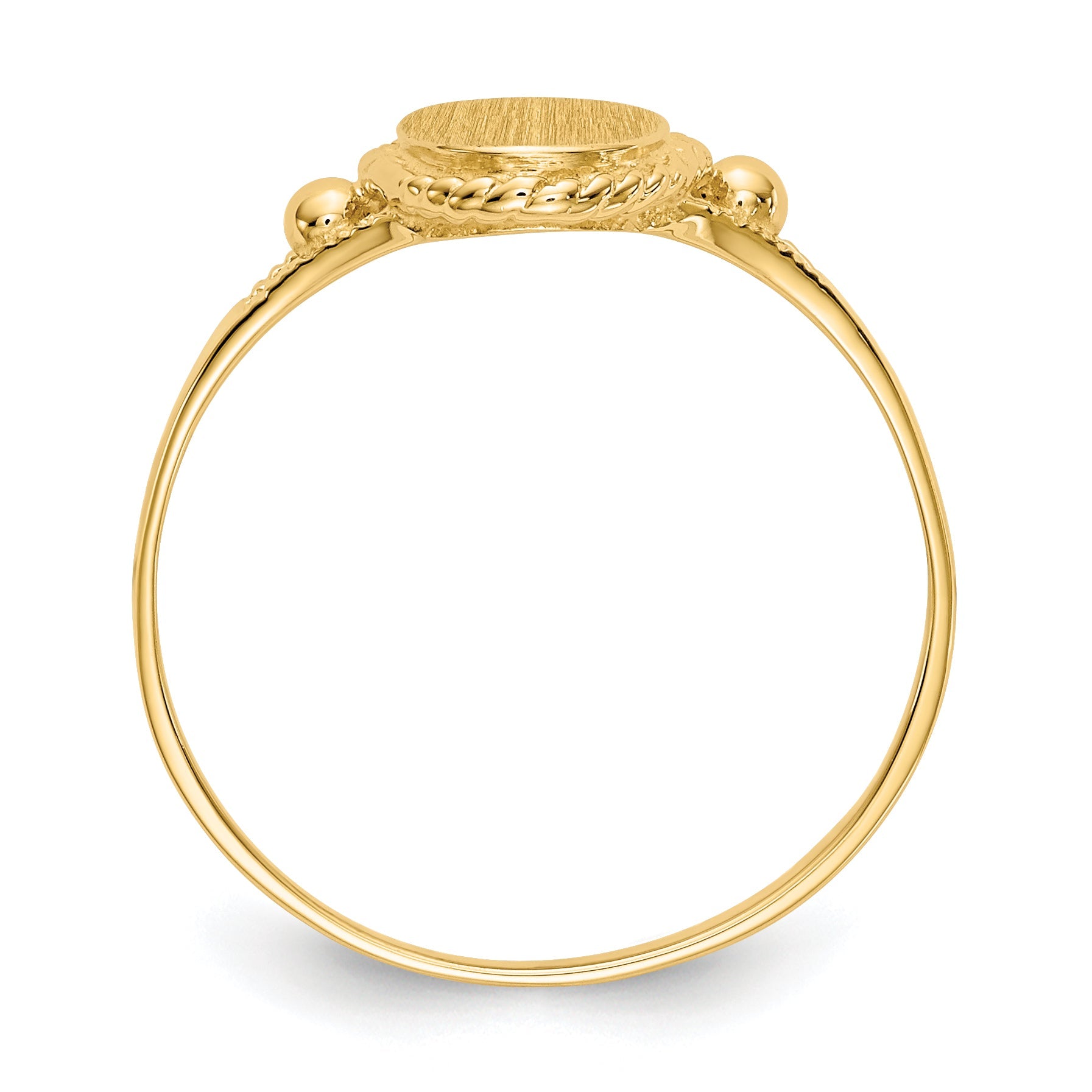 10K Gelbgold Childs Fantasie Siegel Ring