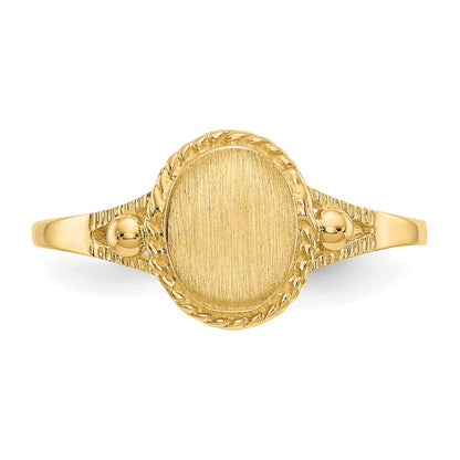 10K Gelbgold Childs Fantasie Siegel Ring