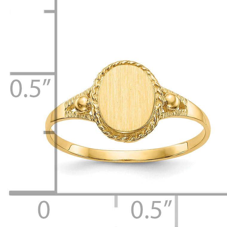 10K Gelbgold Childs Fantasie Siegel Ring