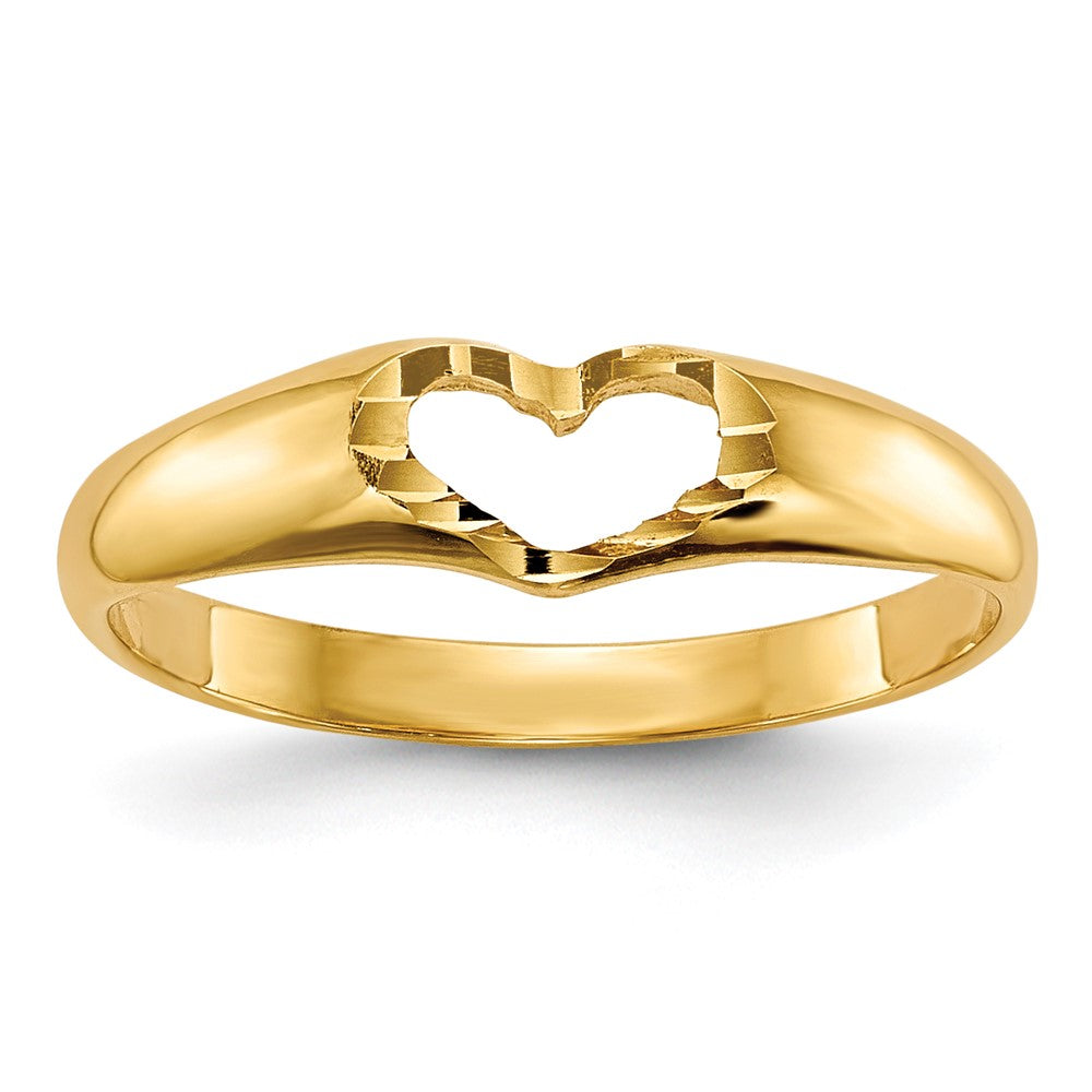 10K Gelbgold Kinder Herz Ring