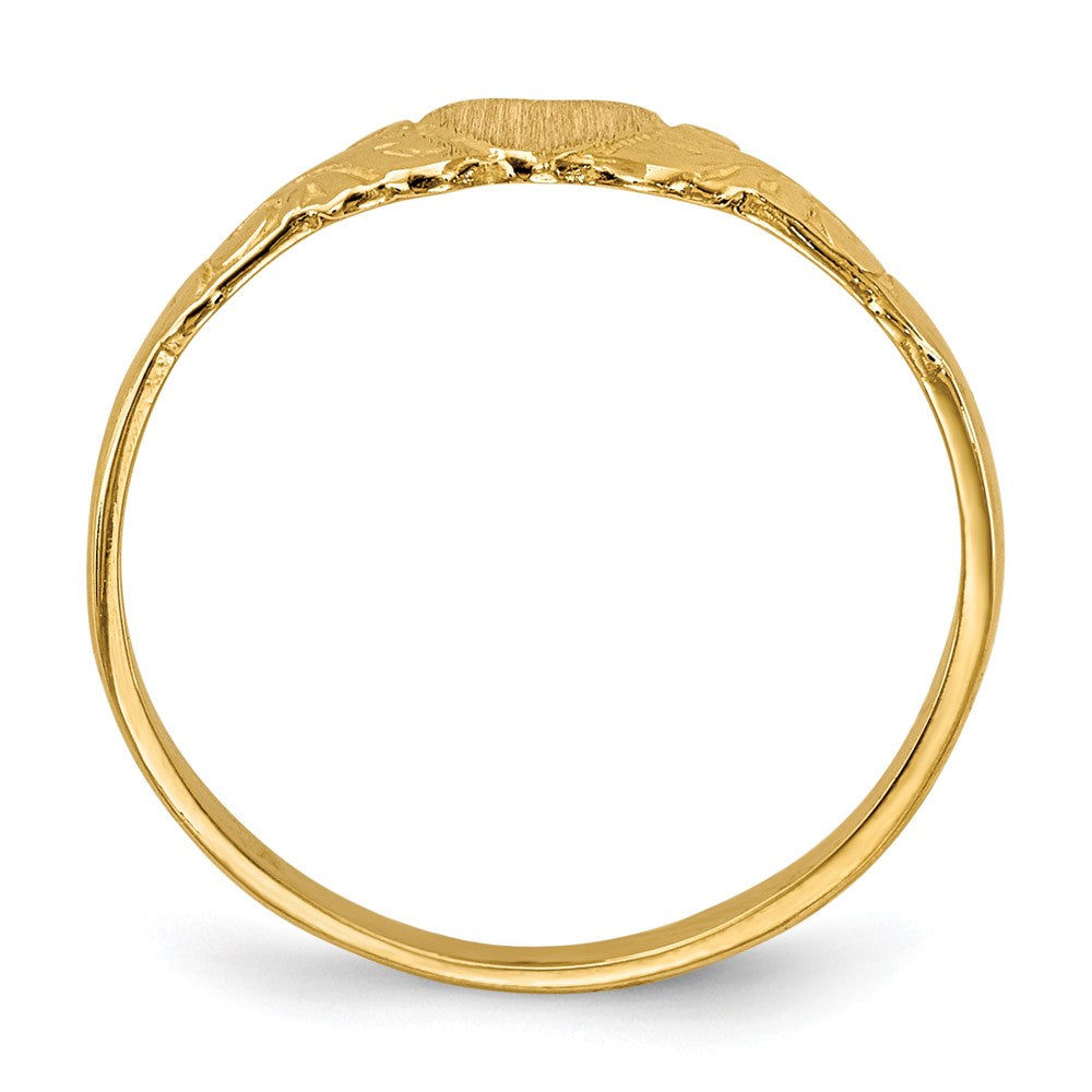 10K Gelbgold Childs Herz Ring