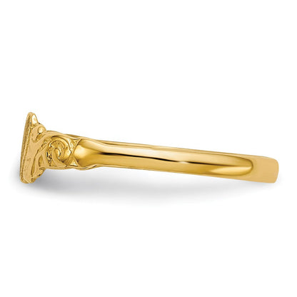 10K Gelbgold Childs Herz Ring