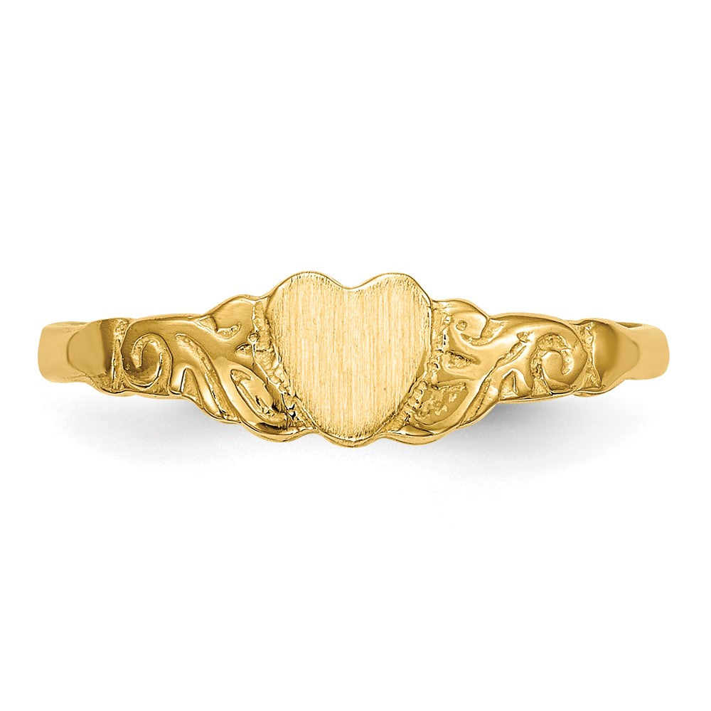 10K Gelbgold Childs Herz Ring