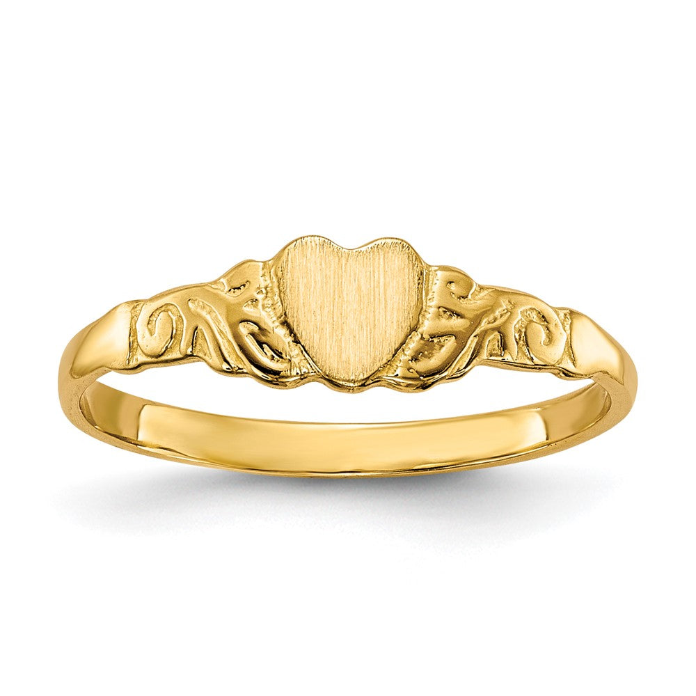 10K Gelbgold Childs Herz Ring