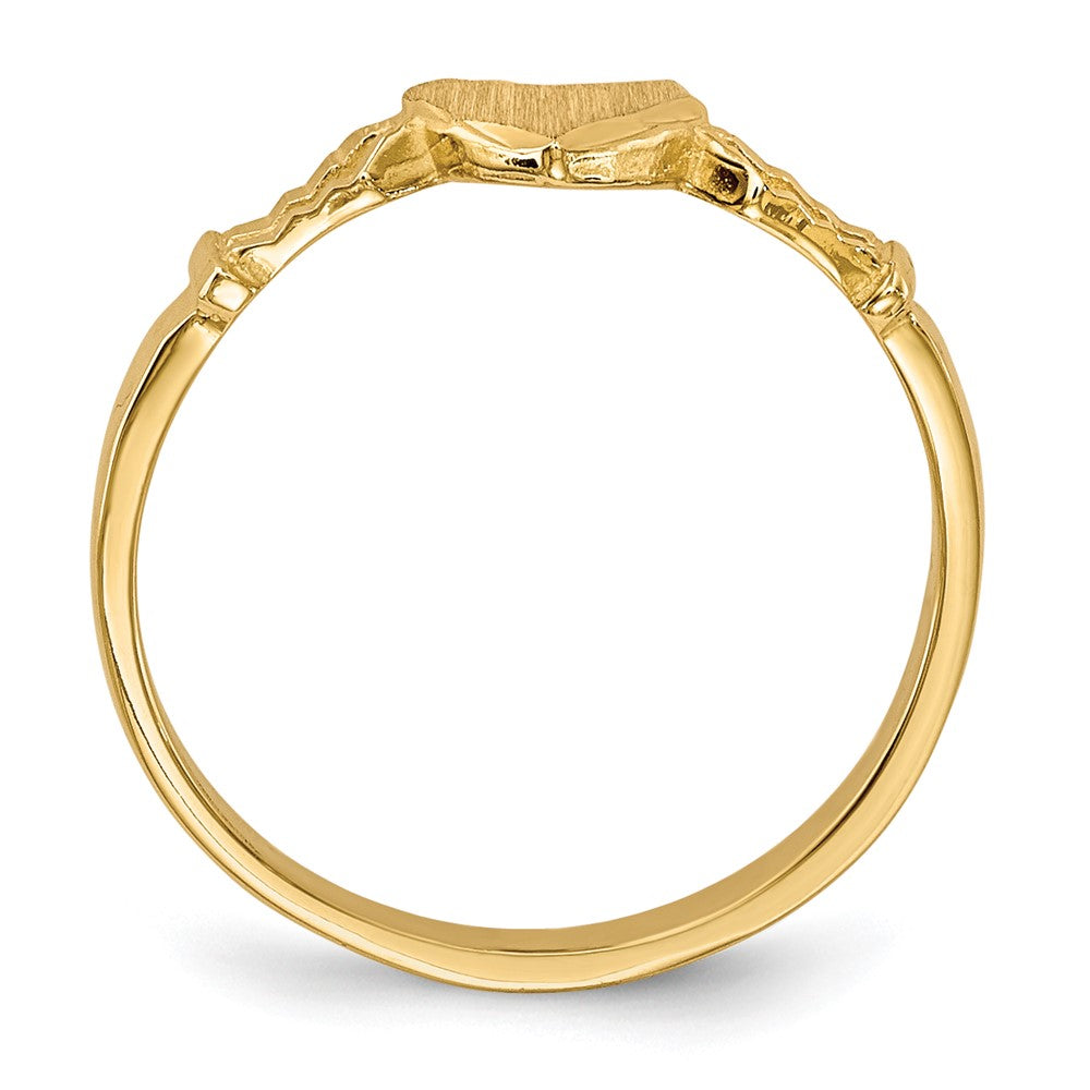 10K Gelbgold Kinder Herz Ring