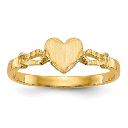 10K Gelbgold Kinder Herz Ring