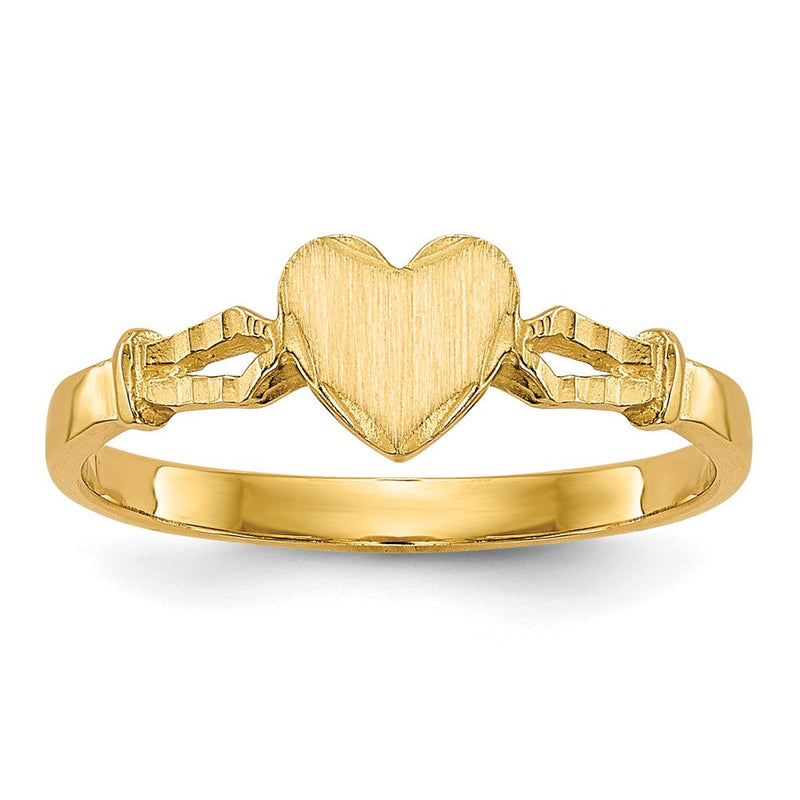 10K Gelbgold Kinder Herz Ring
