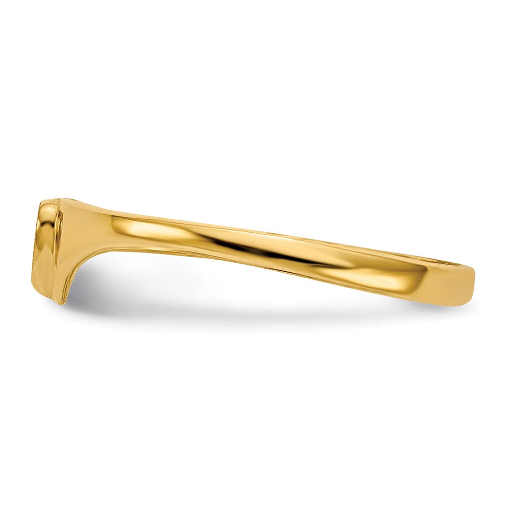 10K-Gelbgold-Herzring für Kinder