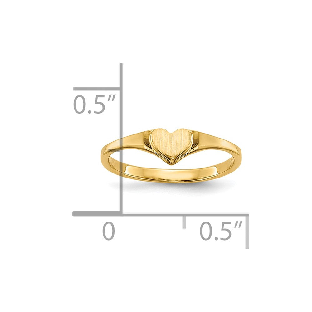 10K-Gelbgold-Herzring für Kinder