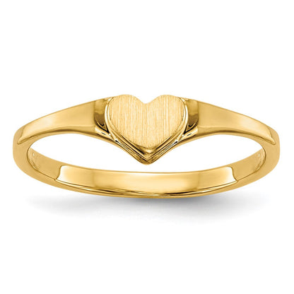 10K-Gelbgold-Herzring für Kinder