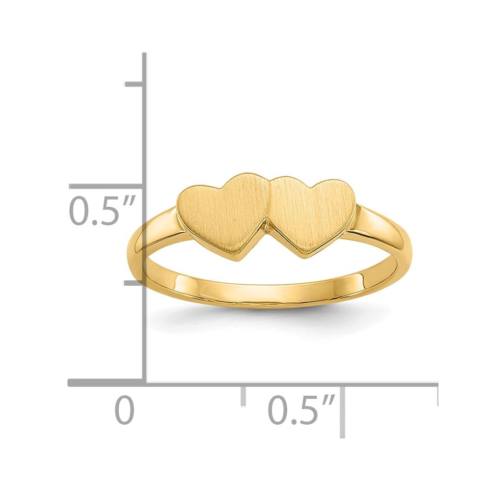 10K Gelbgold 5.0x5.5mm Offen Rückseite Siegel Ring