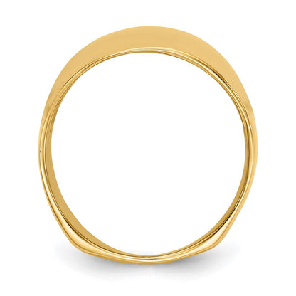 10K Gelbgold 10K Poliert Kuppel Ring