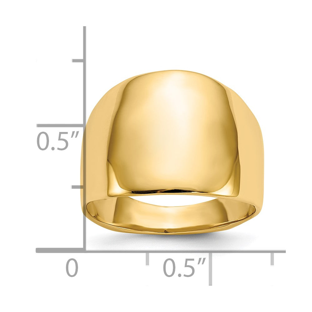 10K Gelbgold 10K Poliert Kuppel Ring