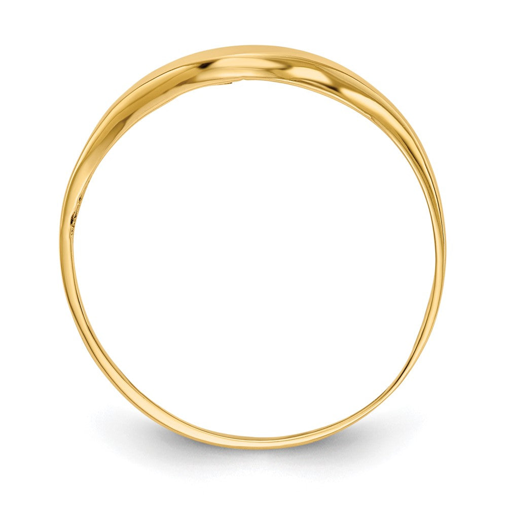 10K Gelbgold 10K Poliert Kuppel Ring