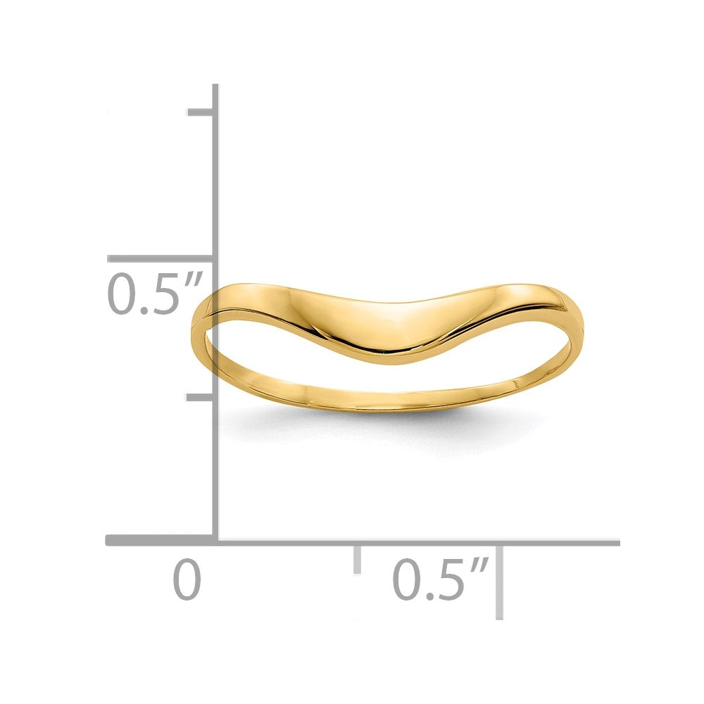 10K Gelbgold 10K Poliert Kuppel Ring