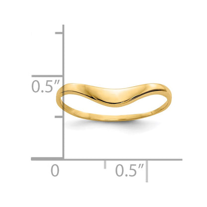 10K Gelbgold 10K Poliert Kuppel Ring