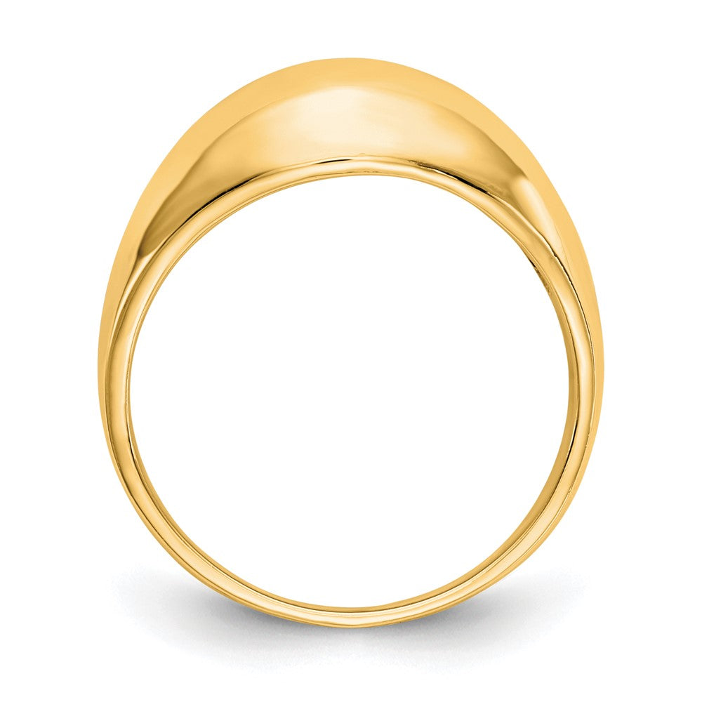 10K Gelbgold 10K Poliert Kuppel Ring
