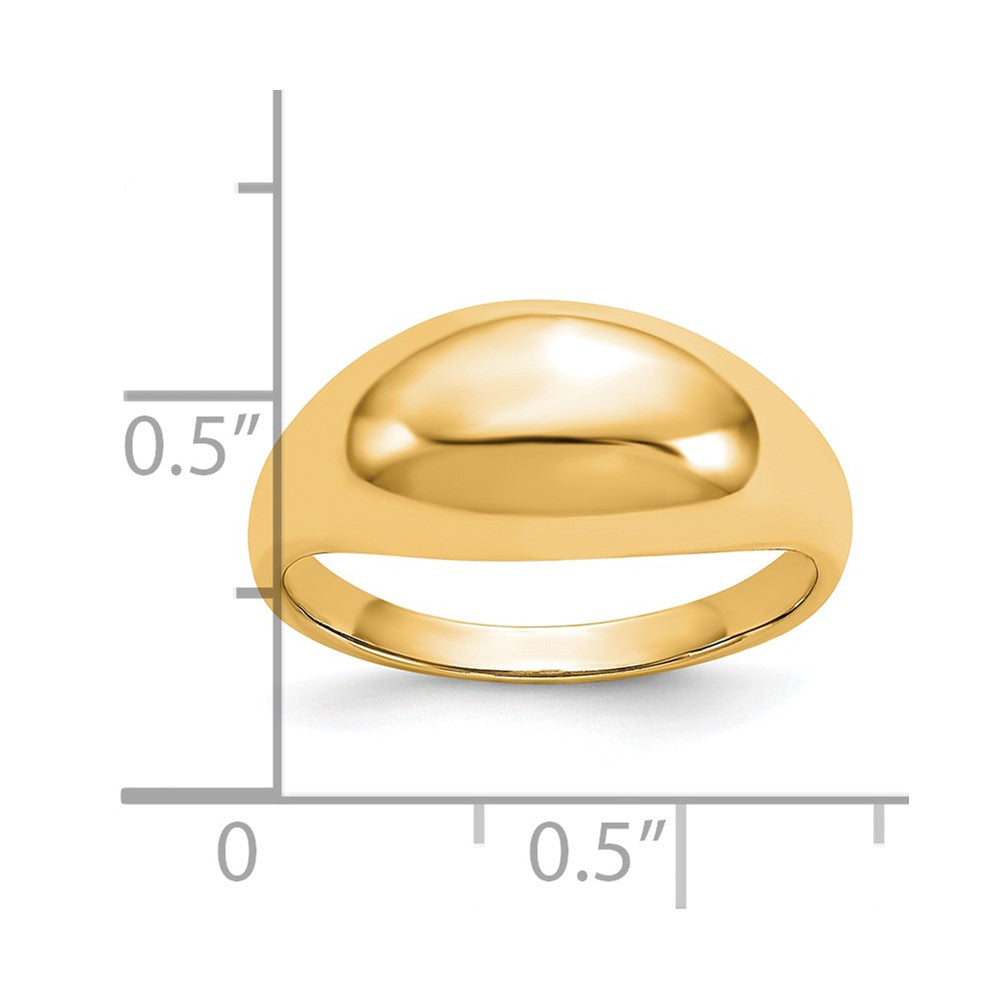 10K Gelbgold 10K Poliert Kuppel Ring
