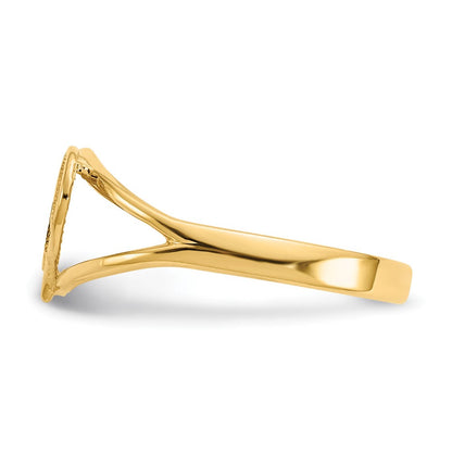10K Gelbgold 10K Poliert Mama Herz Ring