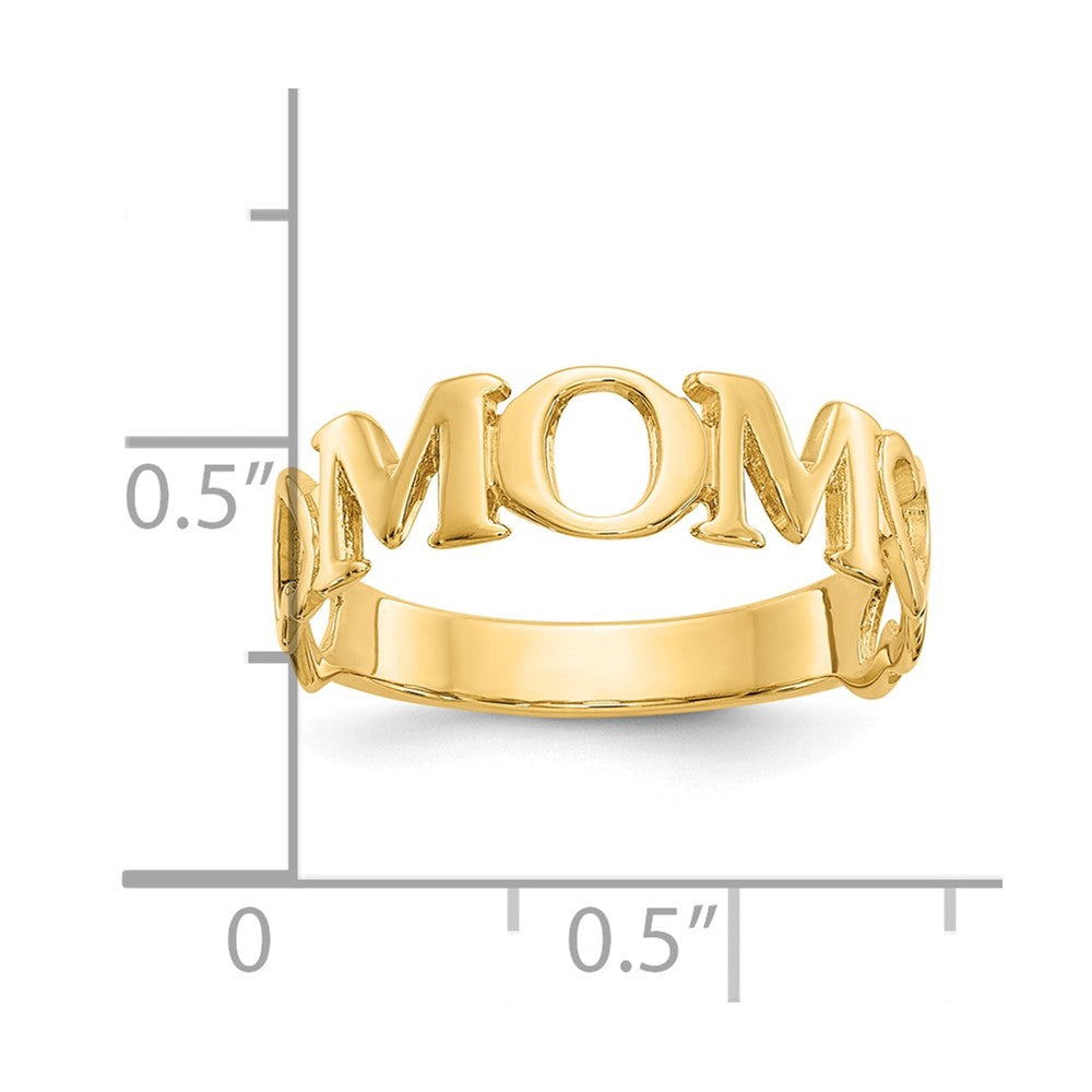 10K Gelbgold 10K Poliert Mama Ring
