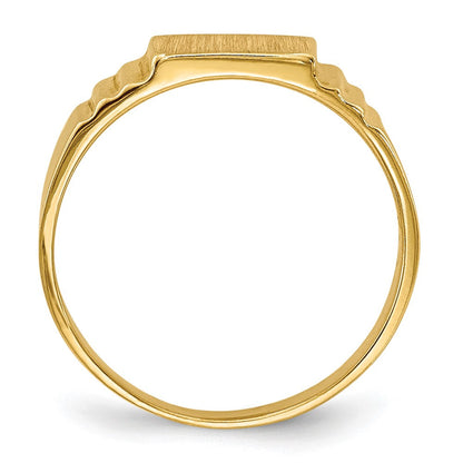 10K Gelbgold 10K Satiniert Rectangular Kind Siegel Ring
