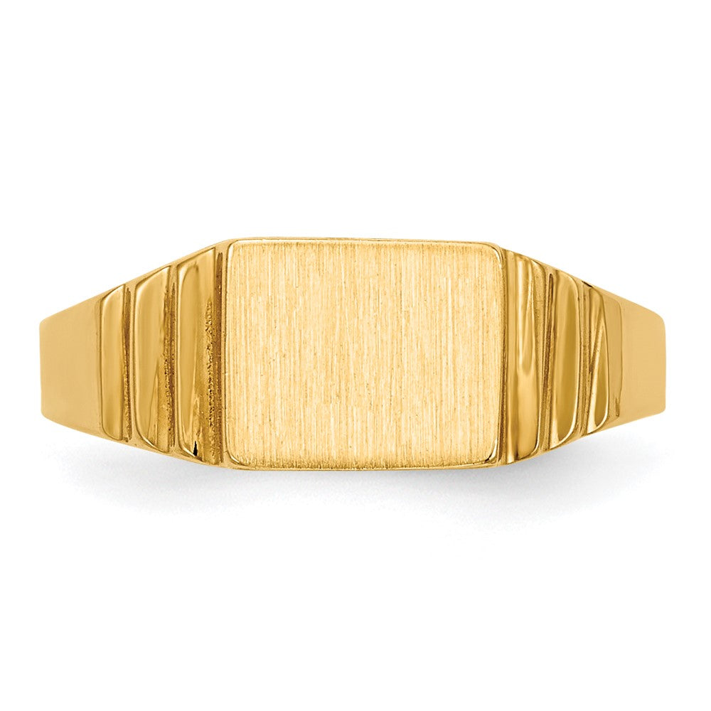 10K Gelbgold 10K Satiniert Rectangular Kind Siegel Ring
