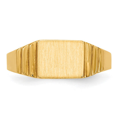 10K Gelbgold 10K Satiniert Rectangular Kind Siegel Ring
