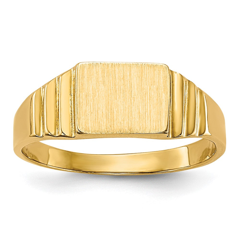 10K Gelbgold 10K Satiniert Rectangular Kind Siegel Ring