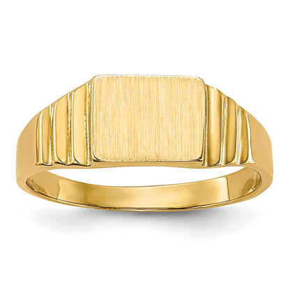 10K Gelbgold 10K Satiniert Rectangular Kind Siegel Ring