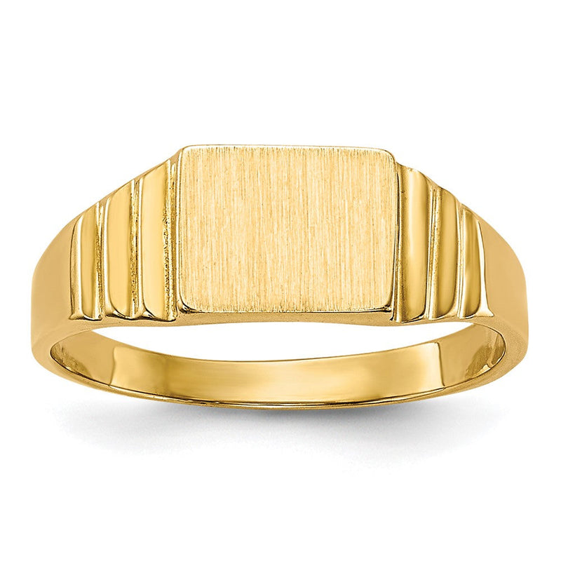 10K Gelbgold 10K Satiniert Rectangular Kind Siegel Ring