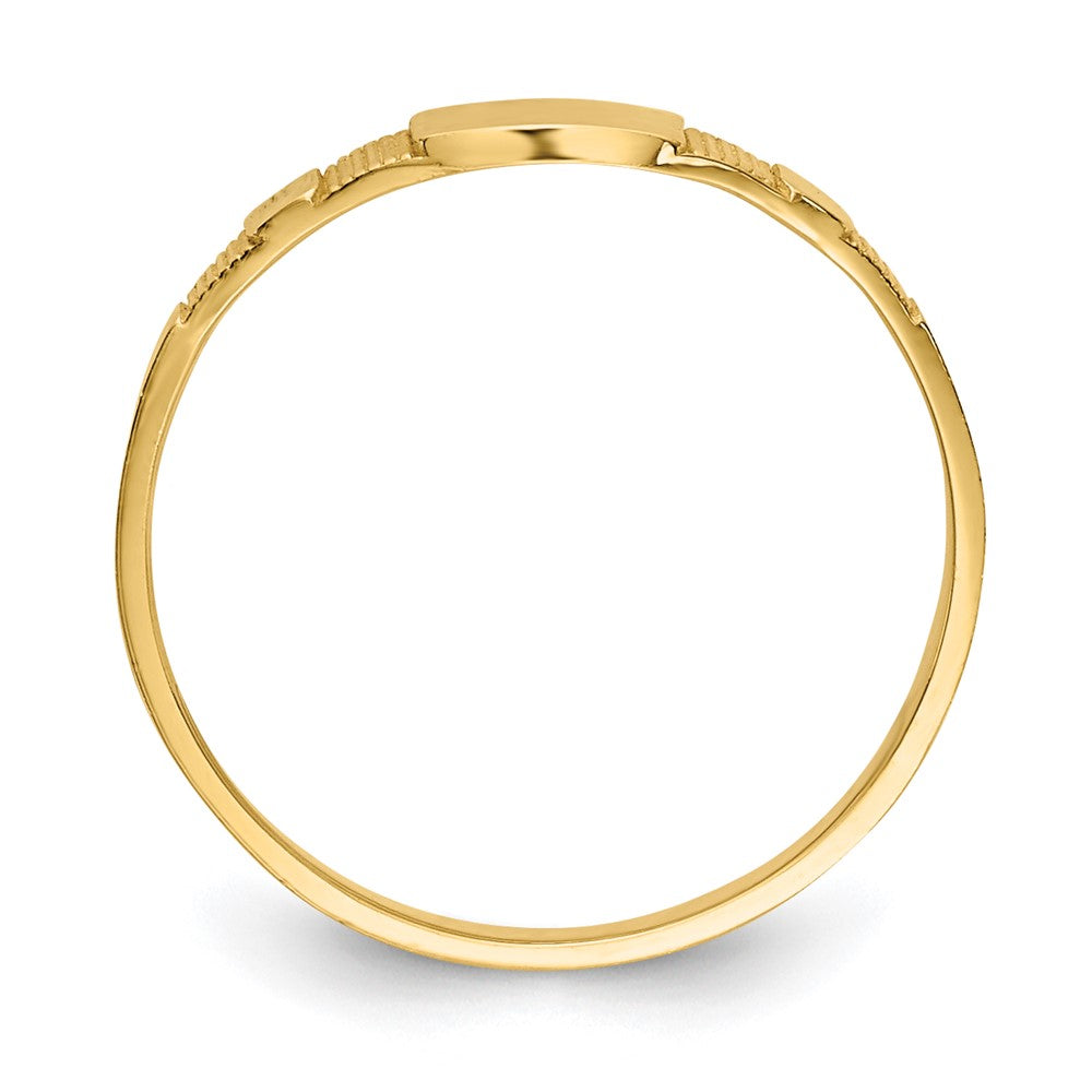 10K Gelbgold 10K Poliert Quadratisch Baby Siegel Ring