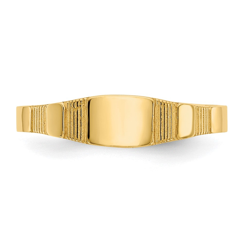 10K Gelbgold 10K Poliert Quadratisch Baby Siegel Ring