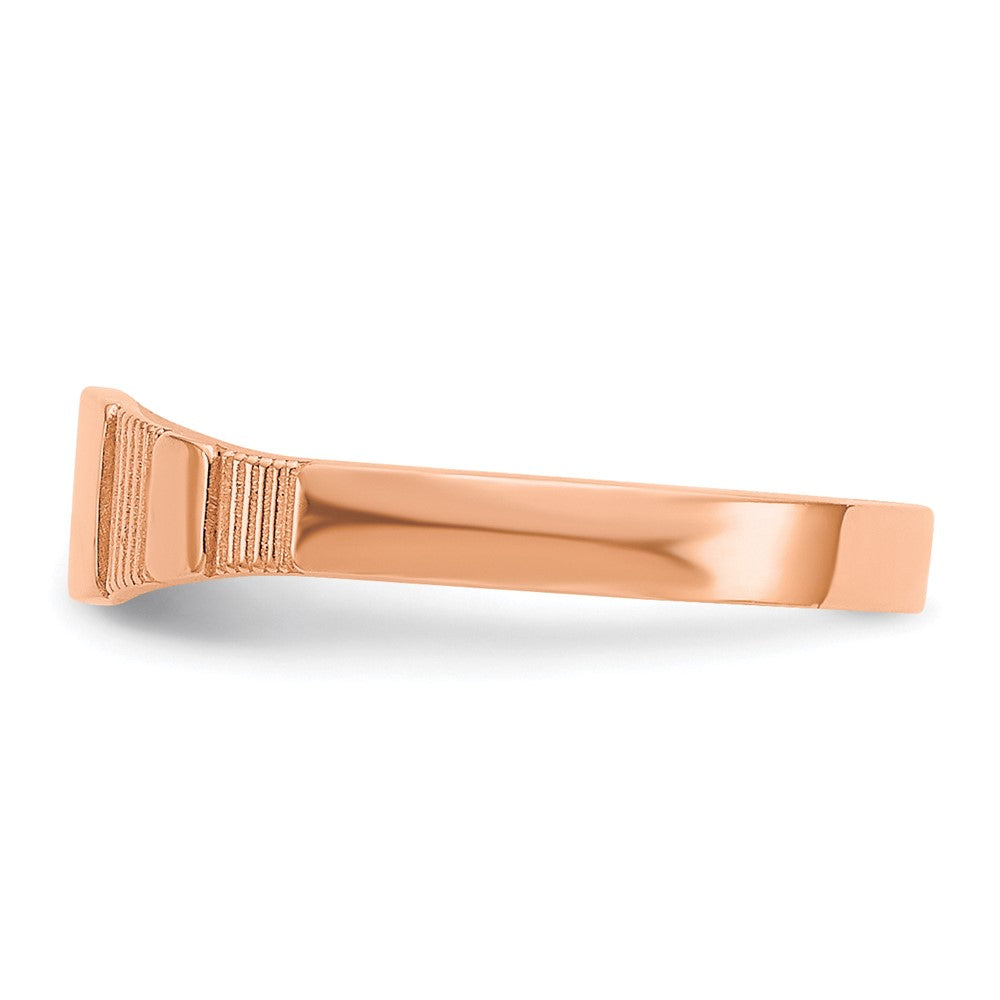 10K Roségold 10K Poliert Quadratisch Baby Siegel Ring