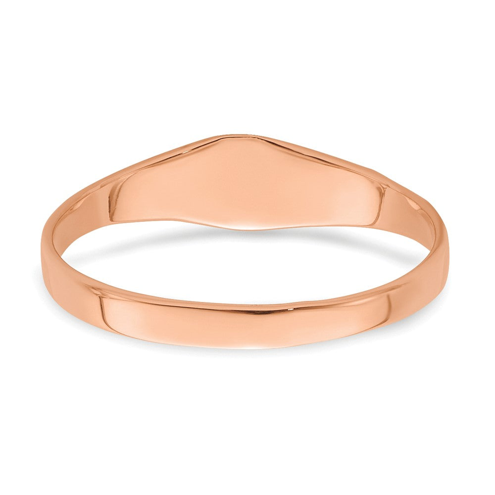 10K Roségold 10K Poliert Quadratisch Baby Siegel Ring
