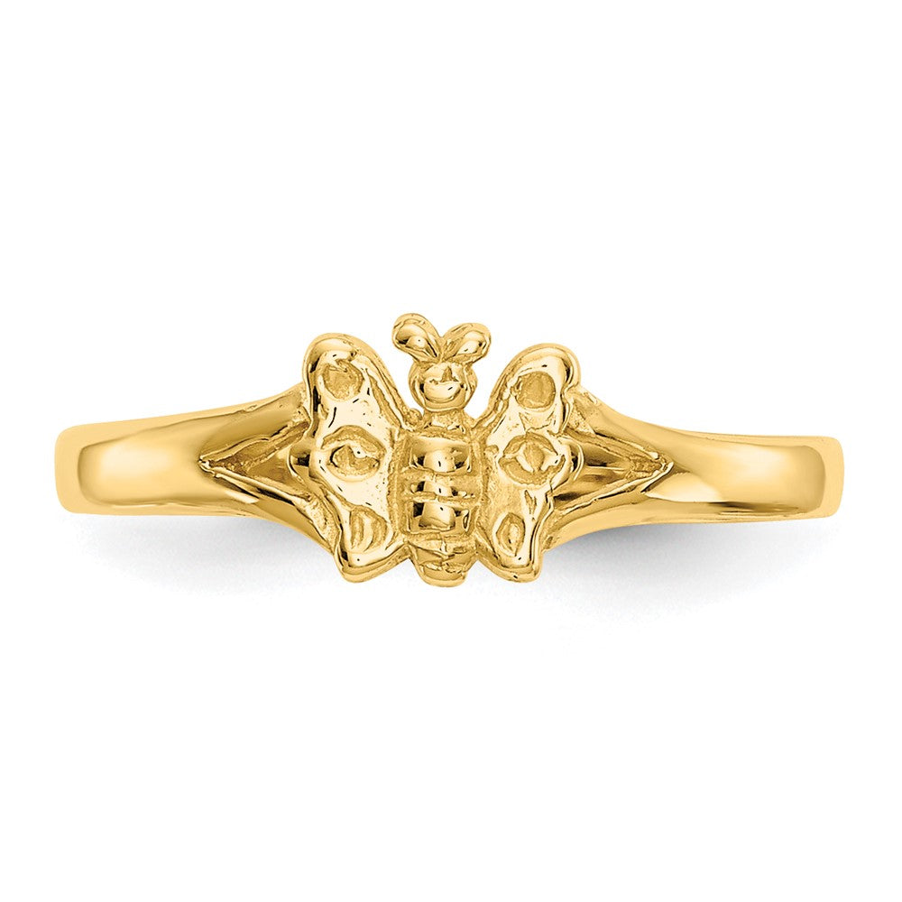 10K Gelbgold 10K Schmetterling Baby Ring