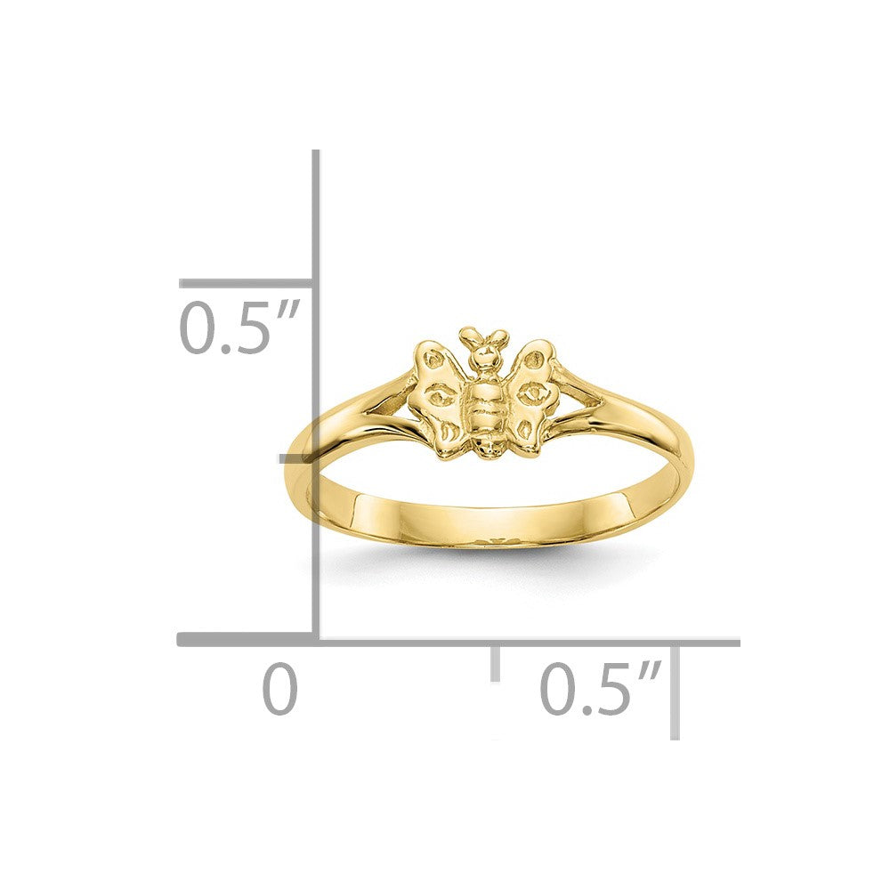 10K Gelbgold 10K Schmetterling Baby Ring