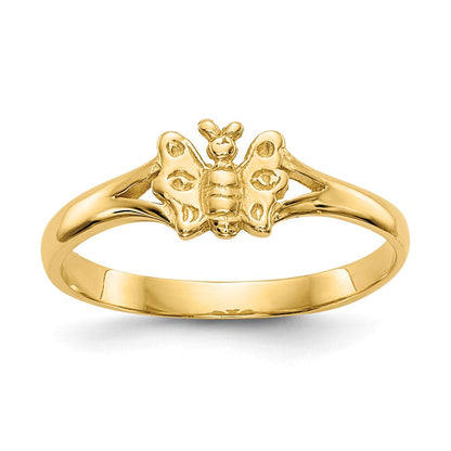 10K Gelbgold 10K Schmetterling Baby Ring